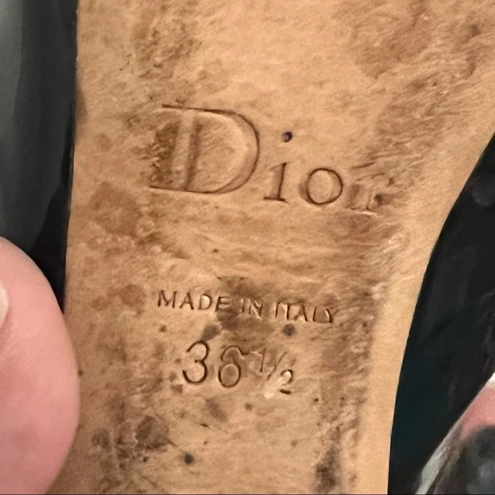 Christian Dior Patent Leather Slingback Pumps SIze 36.5/6.5 - Picture 12 of 16